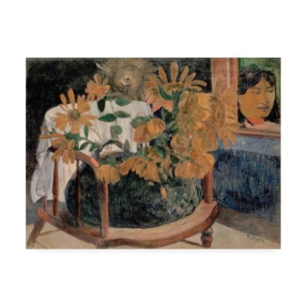 Gauguin 'Sunflowers' Canvas Art, 35x47, Trademark Fine Art, Mfr#: AA01401-C3547GG